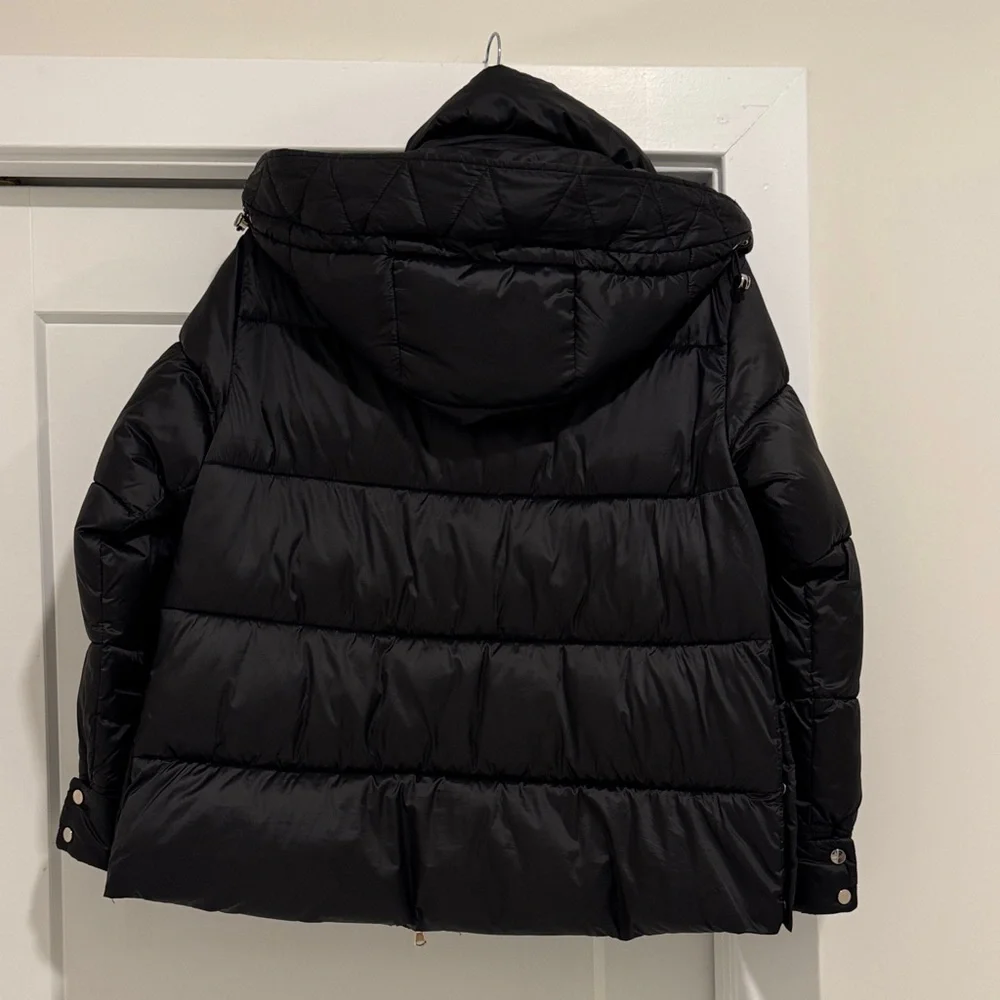 Mango Puffer Black Jacket with Hood size S - Picture 7 of 10